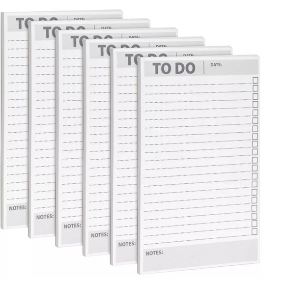 Paper Junkie 6 Pack To Do List Notepads, Daily Reminder Checklist (8.5 x 5.5 In) - Picture 1 of 10